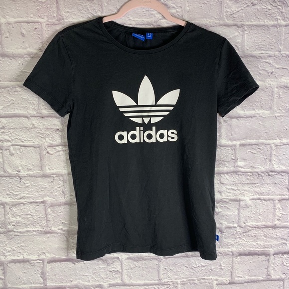 adidas Tops - Adidas Black Trefoil Tshirt Size Medium
